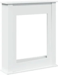 Witte schouwombouw voor haard - 75x20x87,5 cm