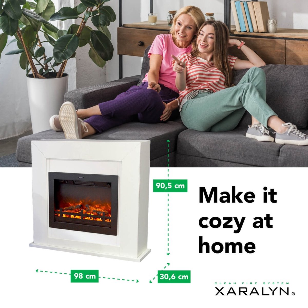Xaralyn Adra EFL-MDW elektrische open haard wit