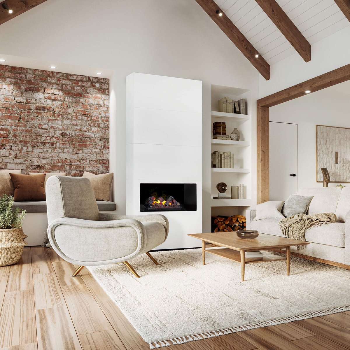 Xaralyn Ambiance ECW elektrische haard wit Opti-Myst 600