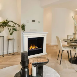 Xaralyn Cadiz MDF elektrische haard met Albany haardombouw wit
