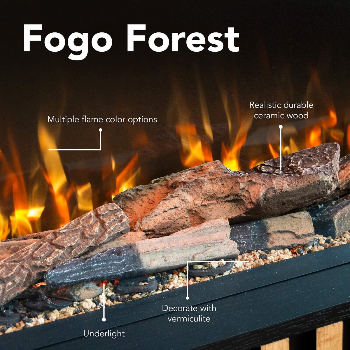 Xaralyn Fogo Forest 124 Cinewall inbouwhaard