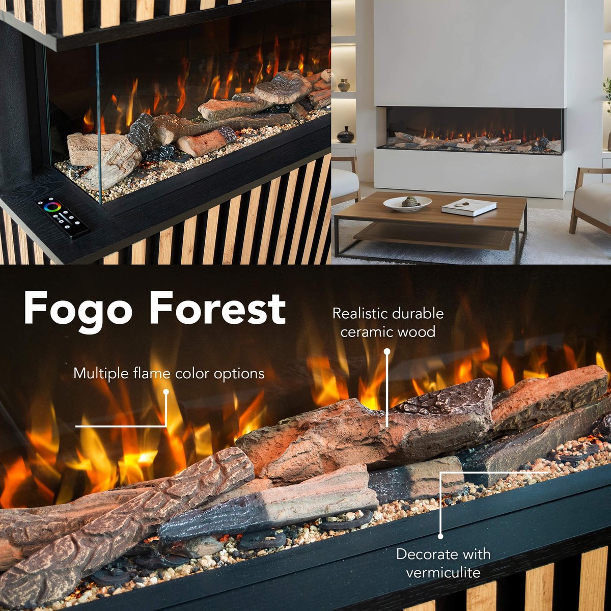 Xaralyn Fogo Forest 124 Cinewall inbouwhaard