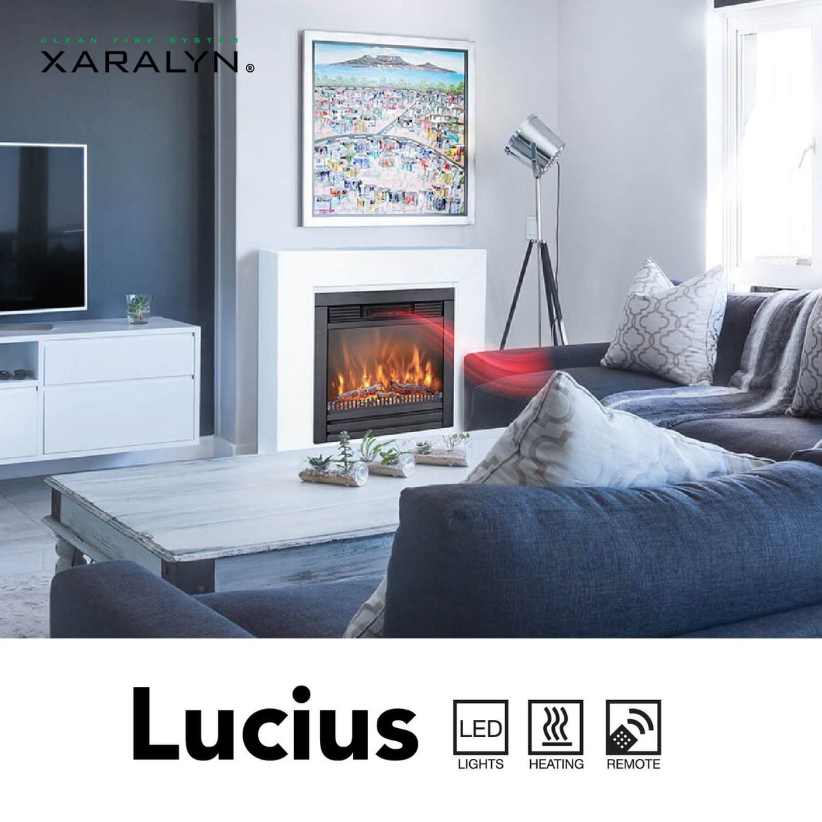 Xaralyn Lucius elektrische LED inbouwhaard 1400W