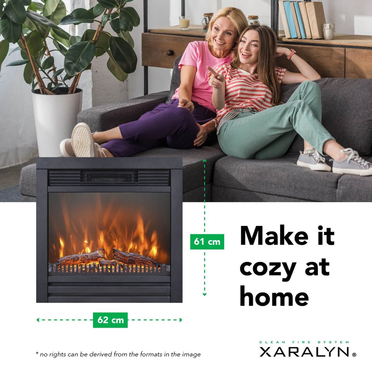 Xaralyn Lucius elektrische LED inbouwhaard 1400W