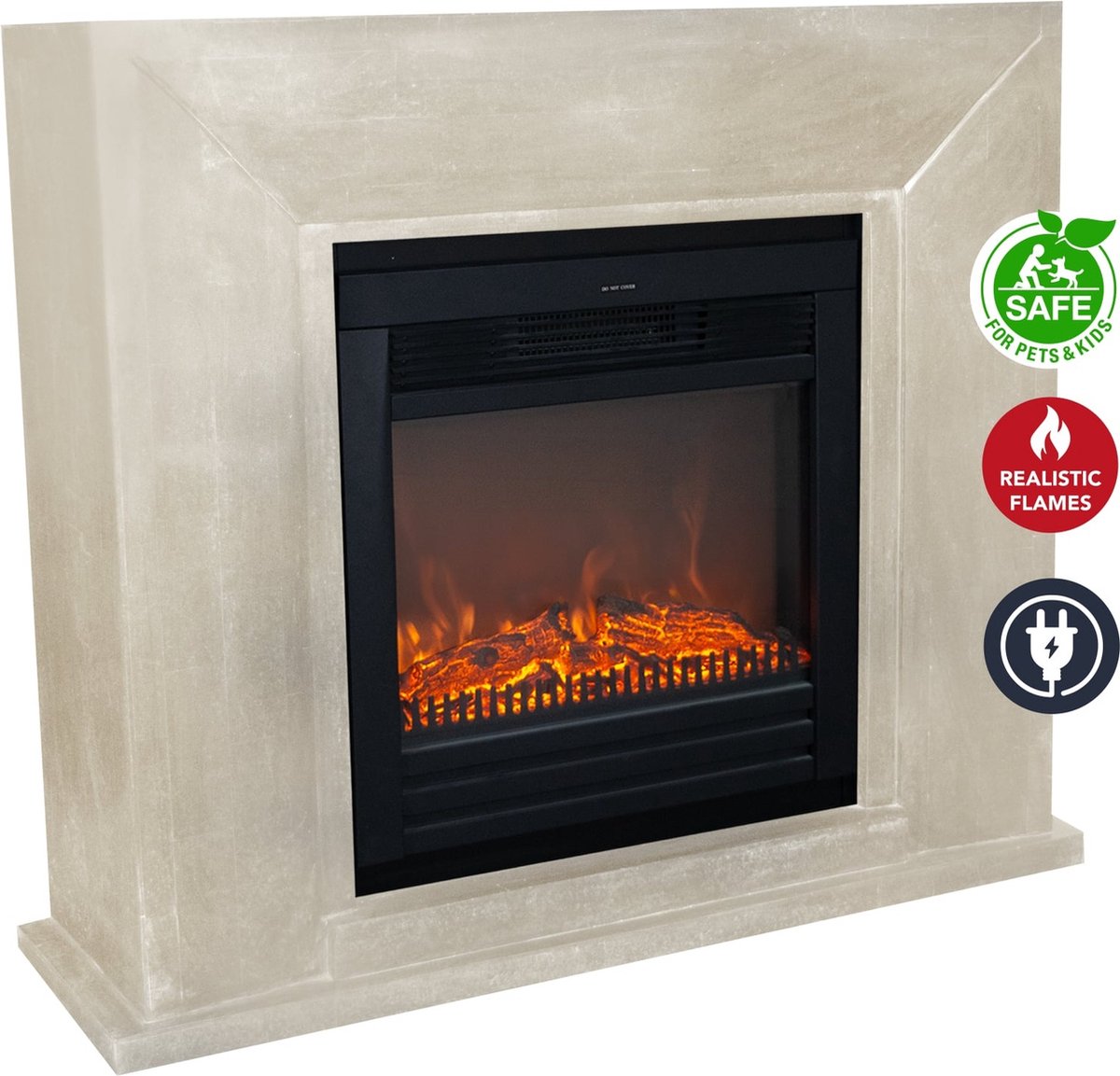 Xaralyn Nero ELU-SWP elektrische open haard white stone