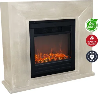 Xaralyn Nero ELU-SWP elektrische open haard white stone