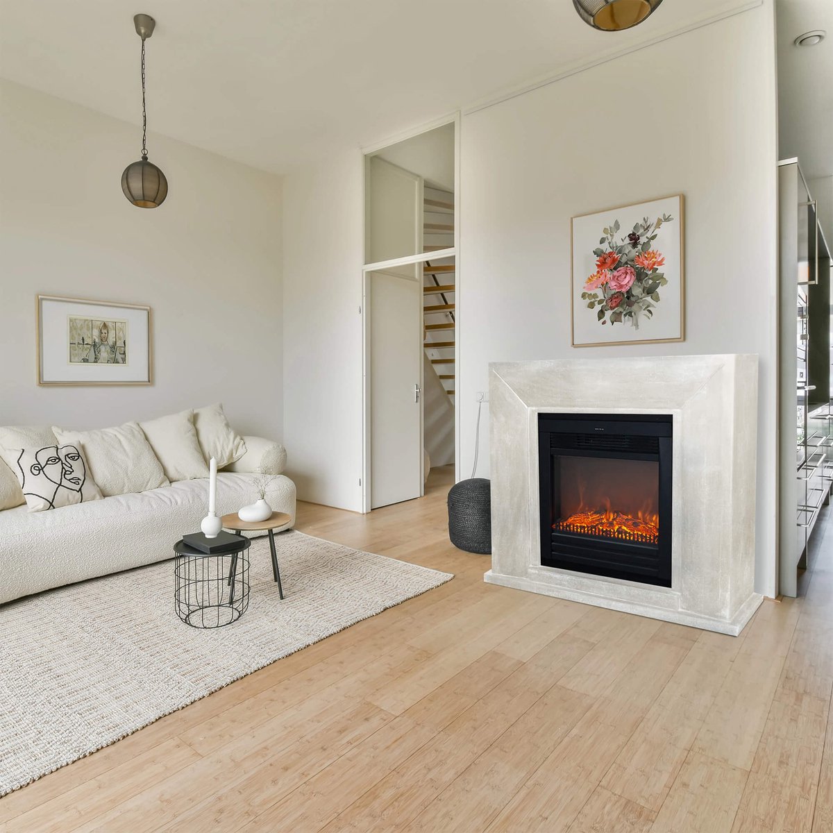 Xaralyn Nero ELU-SWP elektrische open haard white stone