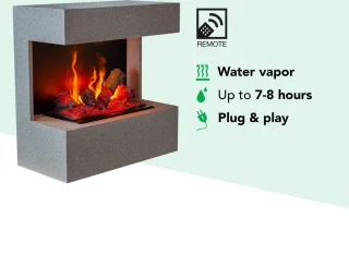 Xaralyn Nova EC elektrische wandhaard betonlook met Opti-Myst cassette 400