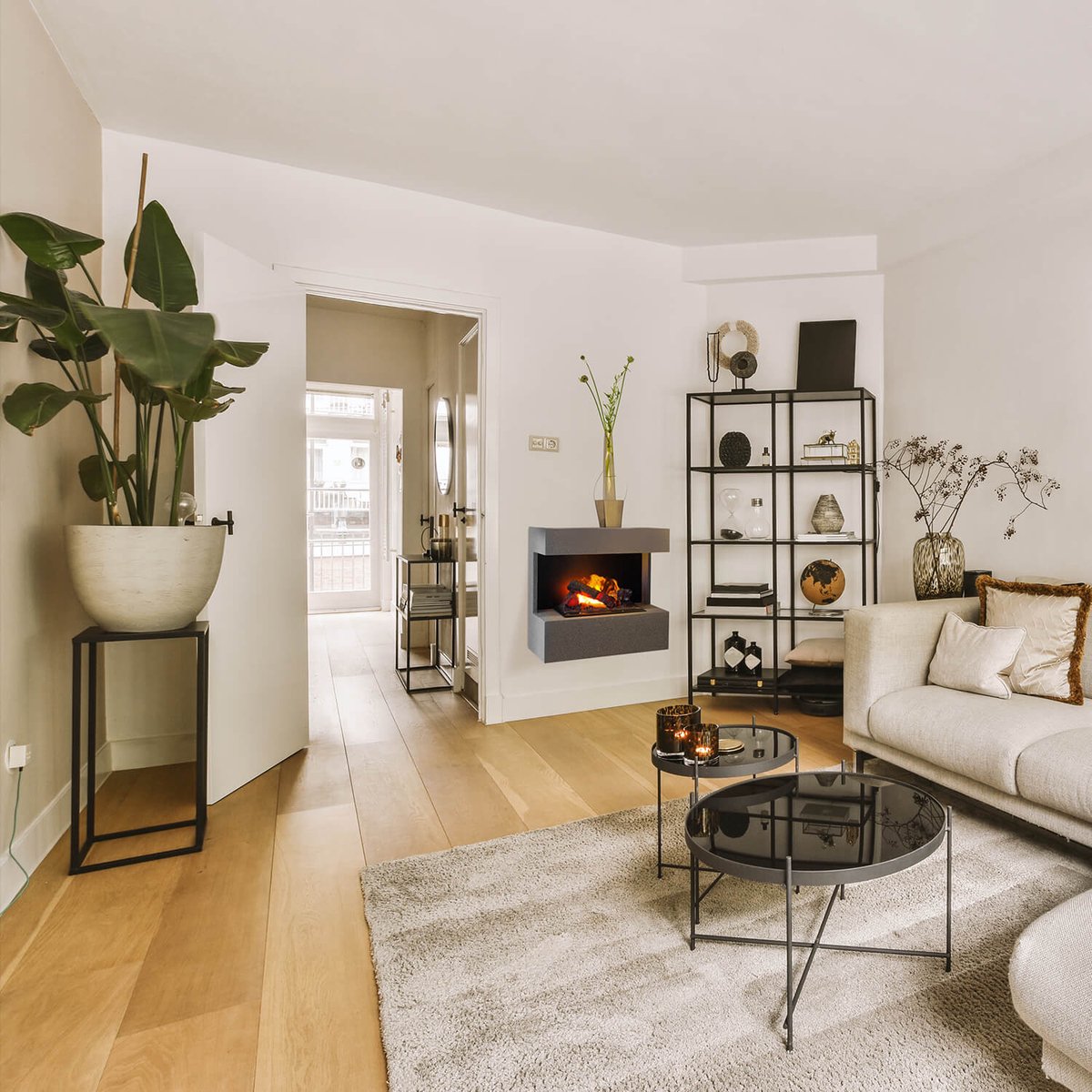 Xaralyn Nova EC elektrische wandhaard betonlook met Opti-Myst cassette 400