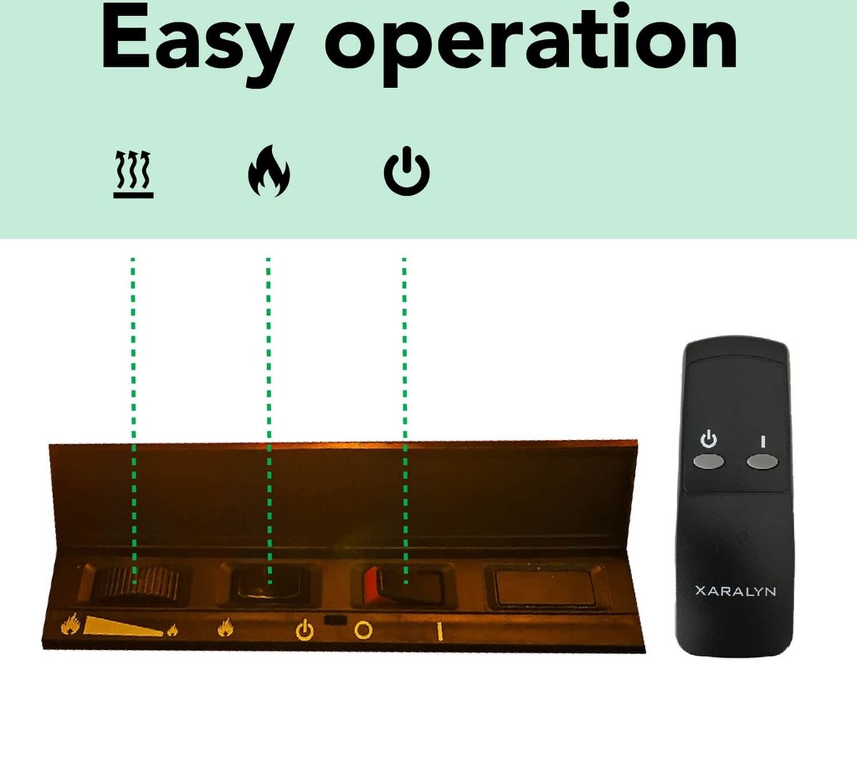 Xaralyn Nova EW elektrische wandhaard wit Opti-Myst 400