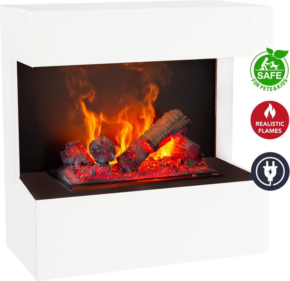 Xaralyn Nova EW elektrische wandhaard wit Opti-Myst 400