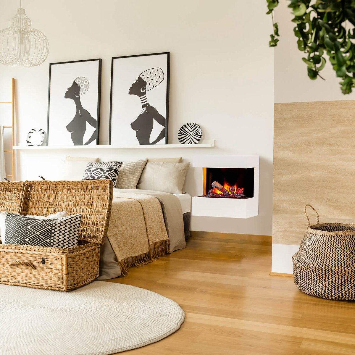 Xaralyn Nova EW elektrische wandhaard wit Opti-Myst 400