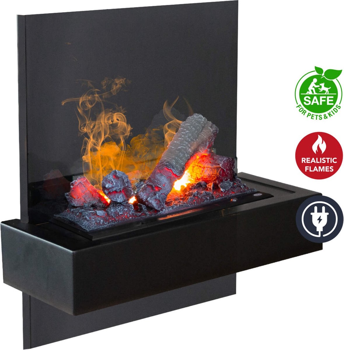 Xaralyn Quero EG elektrische wandhaard Opti-Myst 400 zwart