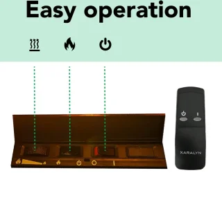 Xaralyn Quero EG elektrische wandhaard Opti-Myst 400 zwart
