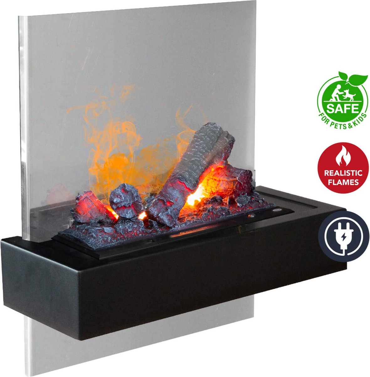 Xaralyn Quero EST elektrische wandhaard Opti-Myst Cassette 400 zwart