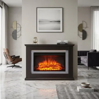 Xenia luxe elektrische sfeerhaard 120 cm vrijstaand donkerbruin