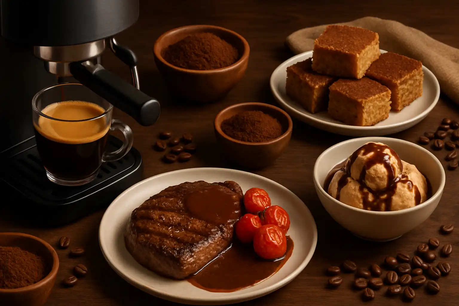 Koffie in de keuken: verrassende hartige en zoete recepten met espresso uit je machine