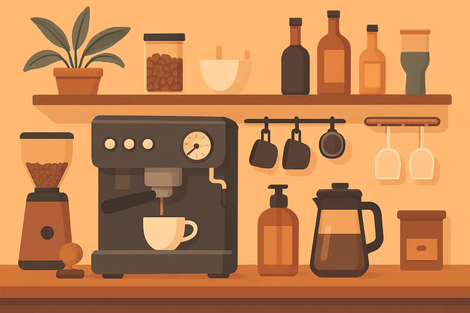 Zo bouw je een thuisbar rondom je espressomachine: indeling, must-haves en slimme hacks