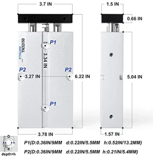 Dubbelwerkende 32mm Pneumatische Luchtcilinder 50mm Slag voor Efficiënte Toepassingen