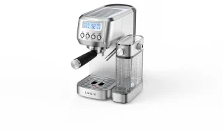 Espressomachine 20 Bar - Koffiemachine met Automatische Melkopschuimer - Pistonmachine - Led display - 20 bar - Ccappuccino, latte en macchiato - RVS Lugia