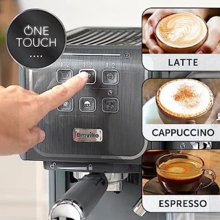 Espressomachine met Automatische Melkopschuimer voor Koffie, Cappuccino en Latte