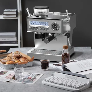 Espressomachine – Koffiemachine – Pistonmachine – Volautomaat – Baristamachine – 20-Bar Pomp – Roestvrijstalen Behuizing