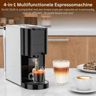 CLVP® Espressomachine - Koffiezetapparaat - Koffiemachines - Zwart en Grijs