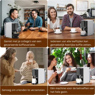CLVP® Espressomachine - Koffiezetapparaat - Koffiemachines - Zwart en Grijs