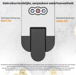 CLVP® Espressomachine - Koffiezetapparaat - Koffiemachines - Zwart en Grijs