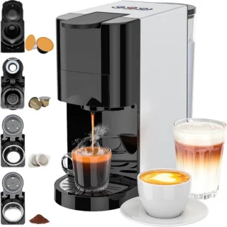 CLVP® Espressomachine - Koffiezetapparaat - Koffiemachines - Zwart en Grijs