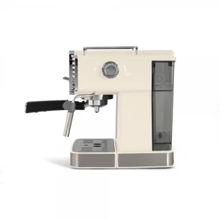 Livoo Espressomachine – 15 Bar – 1350W – 1,5L – RVS – Crème Retro Design