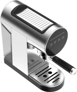 Lopoleis® Barista Espressomachine – Pistonmachine met 20 Bar druk– RVS Koffiemachine melkopschuimer – Brushed Stainless Steel