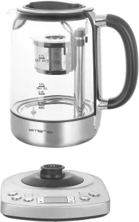 Volautomatische glazen theemaker met temperatuurselectie en automatische zeef