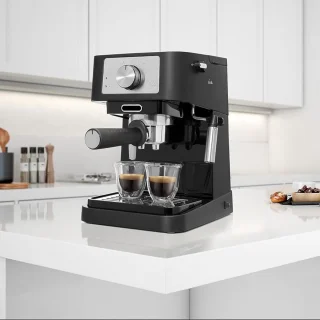 White-Label® Espressomachine - Koffiezetapparaat - Koffiemachines - Zwart en Zilver