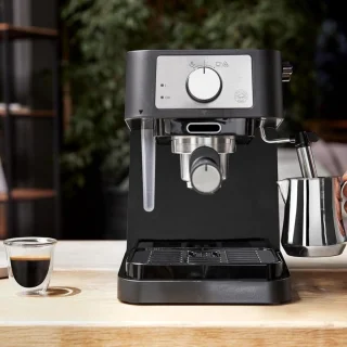 White-Label® Espressomachine - Koffiezetapparaat - Koffiemachines - Zwart en Zilver