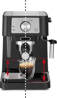 White-Label® Espressomachine - Koffiezetapparaat - Koffiemachines - Zwart en Zilver