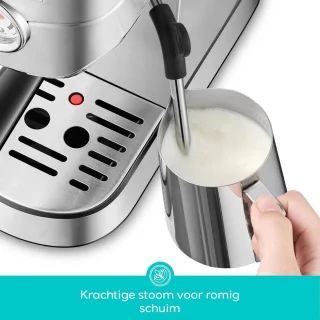 CLVP® Espressomachine - Koffiezetapparaat - Koffiemachines - Zilver