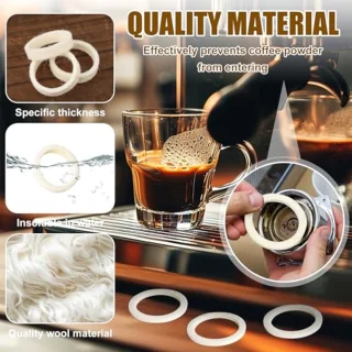 5pcs Replacement Felt Washers for Breville Espresso Machine Grinder, Espresso Machine Accessories for BES870, BES878, BES880, BES980, BES990, BCG600, BCG820