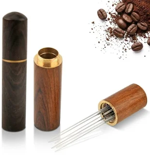 2 stuks espressonaald van hout