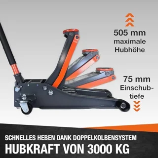 4T Extra Trolley Jack 3000 kg