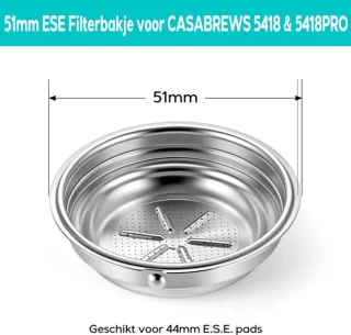 51mm ESE-filterbakje voor espressomachine