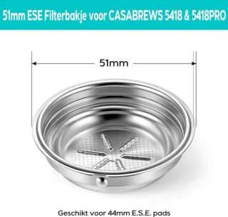 51mm ESE-filterbakje voor espressomachine