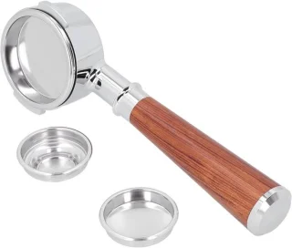 58mm Bodemloze Portafilterhandgreep - Houtkleur