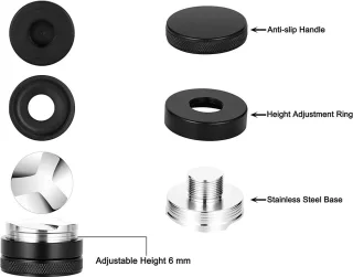 58mm koffiedistributeur en egaliseertool voor espresso portafilter - E61 machines