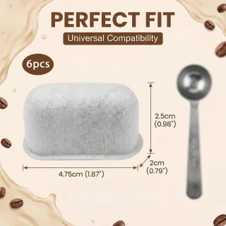 6 stuks waterfilters voor koffiezetapparaten, compatibel met 7313285779