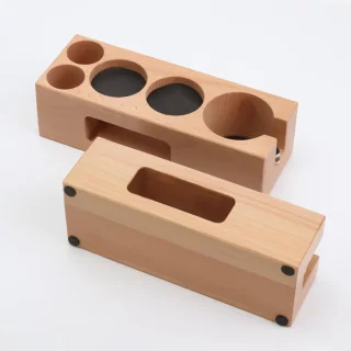 Aanstampstation voor espresso - koffie organizer - 246x96x76cm - houtkleur