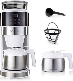 Volautomatische koffiemachine in wit — frisse koffie, eenvoudig en stijlvol