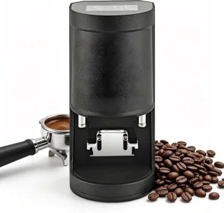 Automatische koffiestamper 58 mm zwart