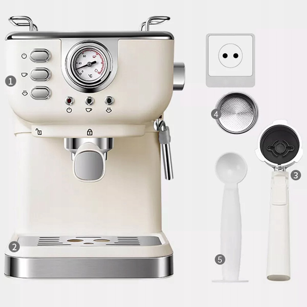Wat vinden we goed aan de Bedee 1,5L Semi-Automatische Koffiemachine