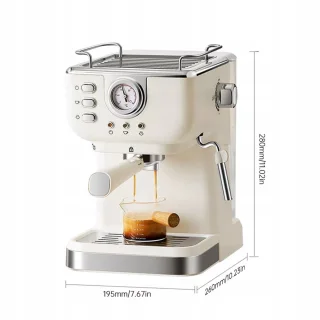 Bedee 1,5L Semi-Automatische Koffiemachine